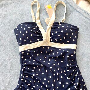 NWT Boden Corsica Tankini Top and Fold Over Bottoms, Size 6